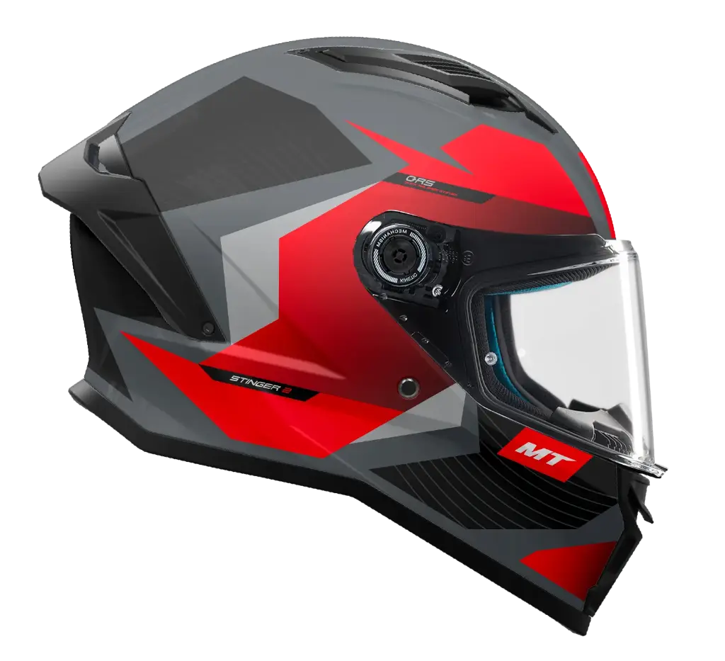 CASCO MT FF126 STINGER 2 RACLETTE C5 NEGRO ROJO MATE