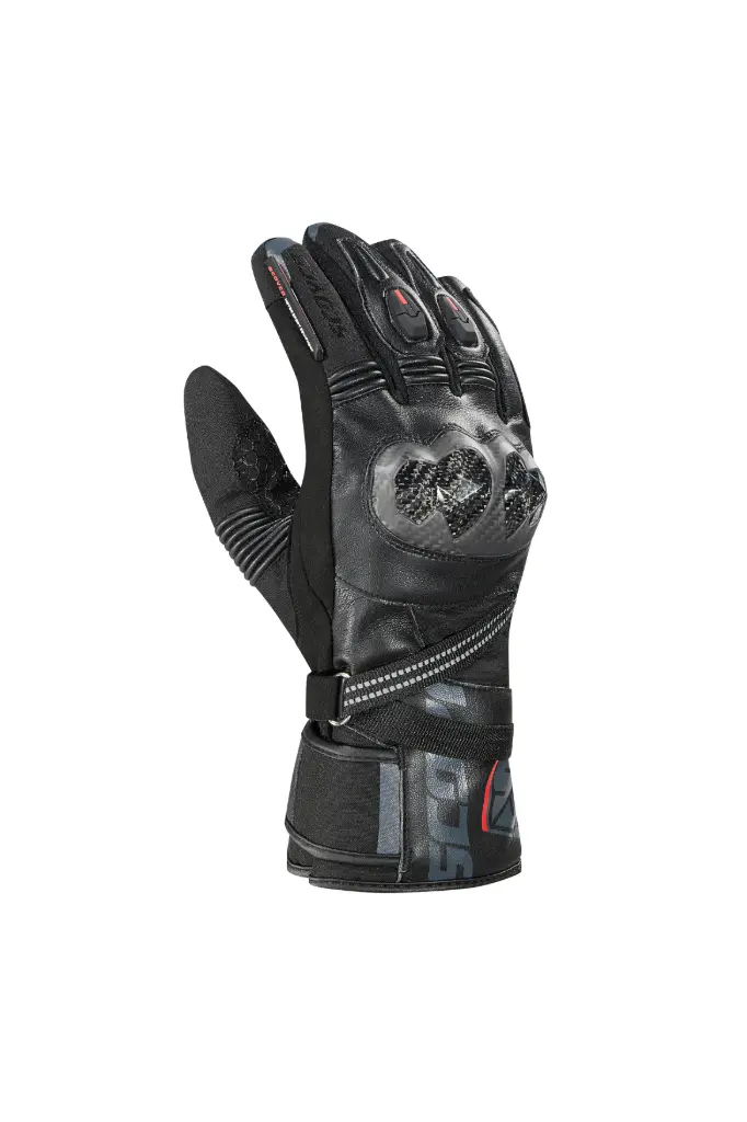 [1602003603] Guantes de montar en motocicleta de fibra de carbono - MC193WP (S, Negro)