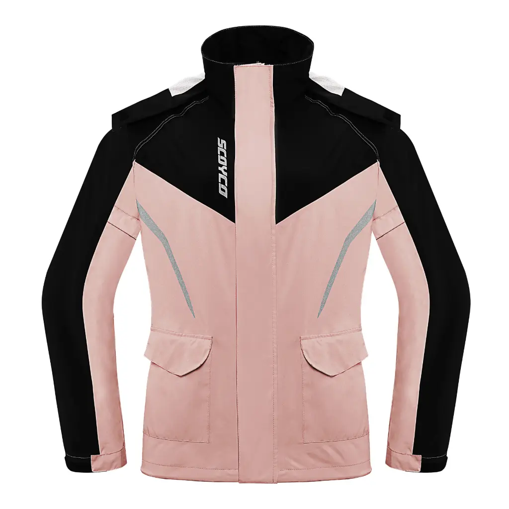 [1302004203] Jacket impermeable all season para motocicleta para mujer para todas las estaciones RC10W-2  (XS, Naranja con Negro)