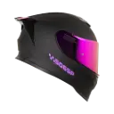CASCO HRO-506 SP SOLIDO NEGRO MATE FUCSIA